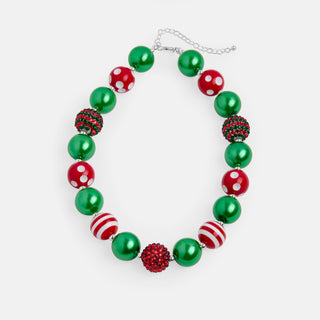 Holiday Glee Necklace - Red/Green