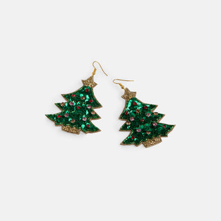 Classic Christmas Tree Earring - Green