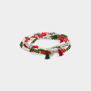 Tis the Season Bracelet - Red/Green