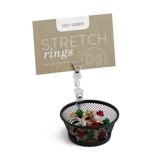 Gift Bow Stretch Ring Assortment with Display - Pack