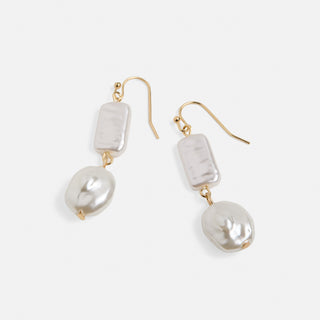 Shirley Pearl Earrings - Gold