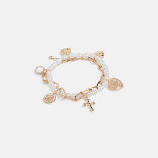 Beverly Charm Bracelet - Gold Heart
