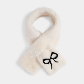 Pull Through Bow Scarf - Winter White