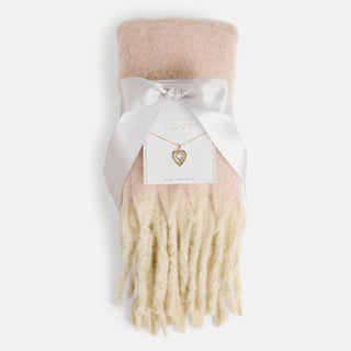 Scarf + Necklace Set - Blush