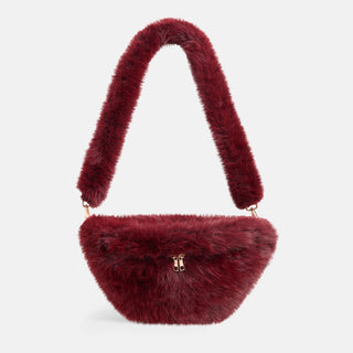 Arleigh Faux Fur Crossbody - Merlot