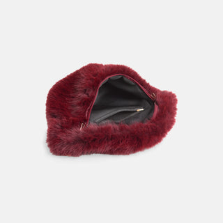 Arleigh Faux Fur Crossbody - Merlot