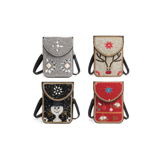 Artisan Beaded Holiday Crossbody Assortment Pack - Mixed