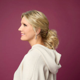 Heavenly-Luxe Hooded Sweater with Contrast Trim - Oatmeal
