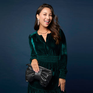 Brigid Velour Dress - Emerald