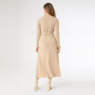 Julane Knit Dress with Belt - Camel