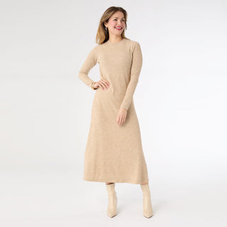 Julane Knit Dress with Belt - Camel