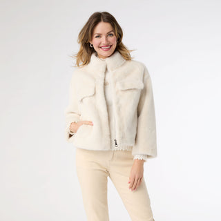 Alondra Faux Fur Jacket - Ivory