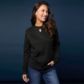 Alexis Super Soft Keyhole Neck Top - Wine