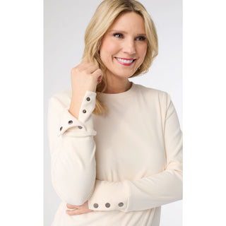 Alexis Super Soft Top with Snap Cuff - Ivory