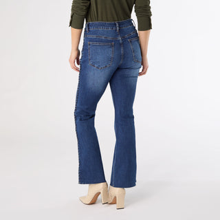 Bambu Soft Flare with Braided Side - Dark Denim