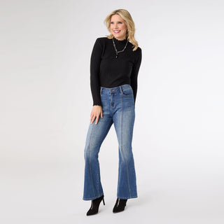 Bambu Soft Flare with Front Seam - Medium Denim