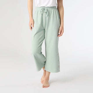 Weekend Brushed Button Crop - Seafoam
