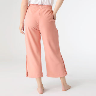 Weekend Brushed Button Crop - Coral