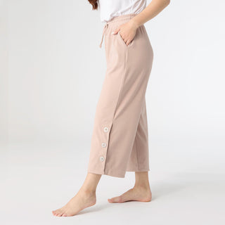 Weekend Brushed Button Crop - Tan