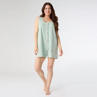 Weekend Brushed Tank Button Jumper - Seafoam