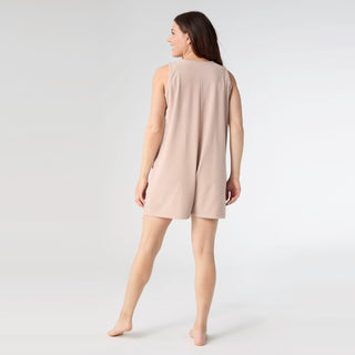 Weekend Brushed Tank Button Jumper - Tan