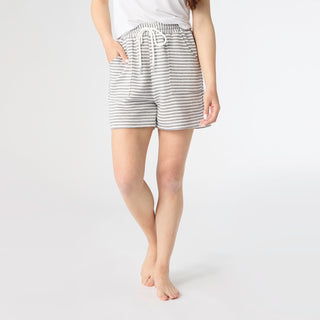 Cozymaxx Quilt Shorts - Grey Stripe