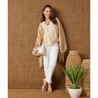 Charlotte Wrap with Lurex - Gold
