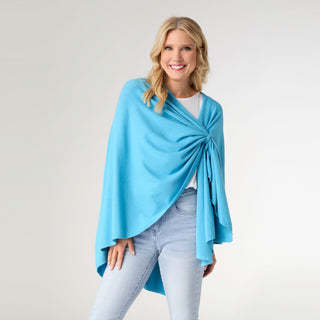 Lightweight Heavenly-Luxe Pull Thru Wrap - Capri Blue