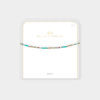 Ray of Sunshine Anklet - Aqua