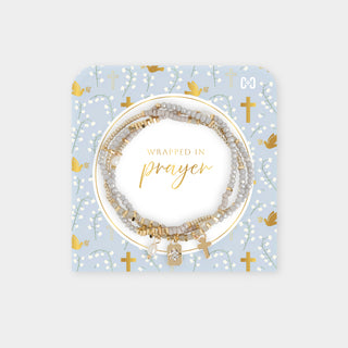 Wrapped in Prayer Bracelet - Grey