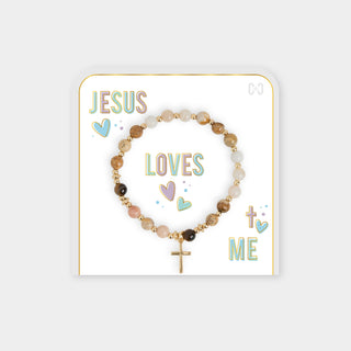 Jesus Loves Me Bracelet - Natural