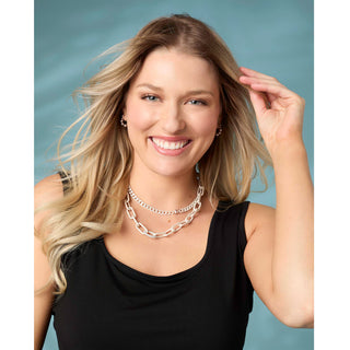 Zara Necklace - Matte Silver