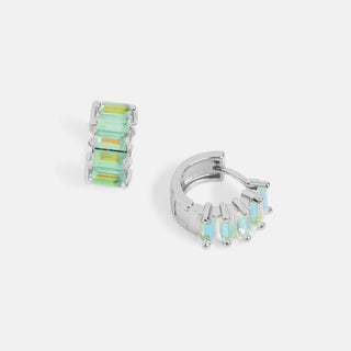 Emory Huggie Earring - Seafoam/Silver
