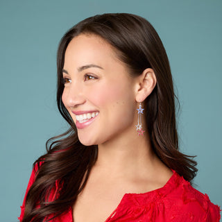 Star Pop Earring - Red/White/Blue