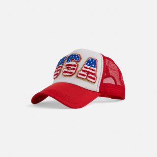 USA Trucker Hat - Red/White/Blue