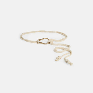 Cadence Adjustable Rope Belt - Natural
