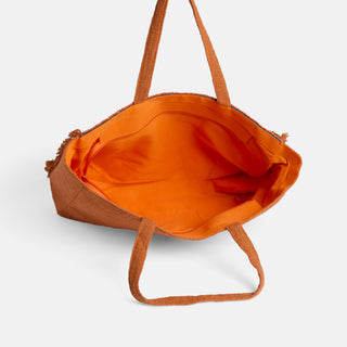 Adalee Floral Tote - Persimmon