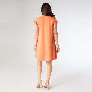 Francis Flutter Sleeve Dress - Tangerine