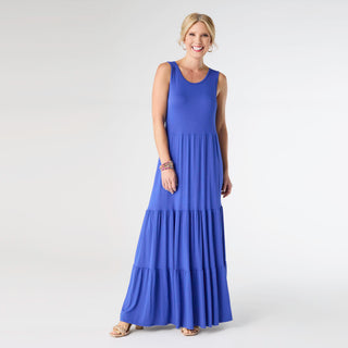 Janie Solid Tiered Maxi Dress tgbBRANDS Janie Solid Tiered Maxi Dress tgbBRANDS