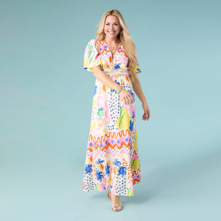 Picasso Short Sleeve Maxi Dress - Summerfest