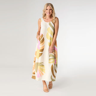 Nola Relaxed Tank Dress with Side Pockets - Mixed Sorbet