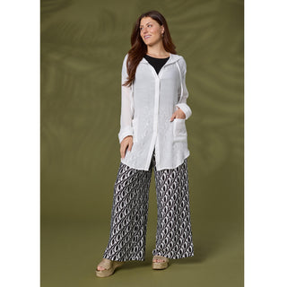 Shari Lightweight Hooded Top - White