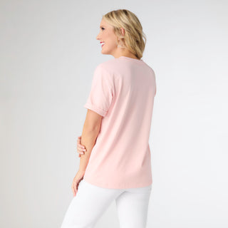 Tee Shirt with Bunnies - Soft Pink