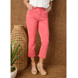 Marky Cutout Crop Pant - Sunkissed Coral