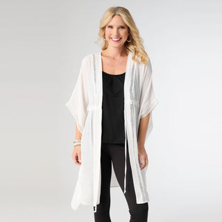 Matty Mid Length Cardigan - White