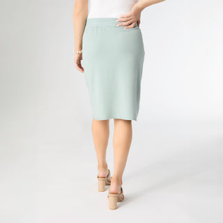 Lightweight Heavenly-Luxe Mid Length Skirt - Sage Wisdom