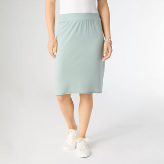 Lightweight Heavenly-Luxe Mid Length Skirt - Sage Wisdom