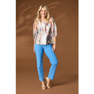 Georgie Ankle with Button Detail - Cornflower Blue