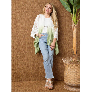 Bambu Soft Straight Ankle with Bottom Fringe - Light Denim