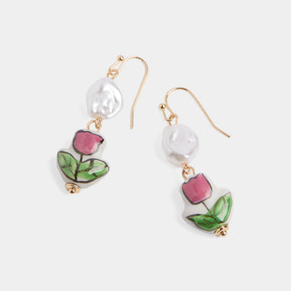 Charming Blossom Earrings - Pink Tulip